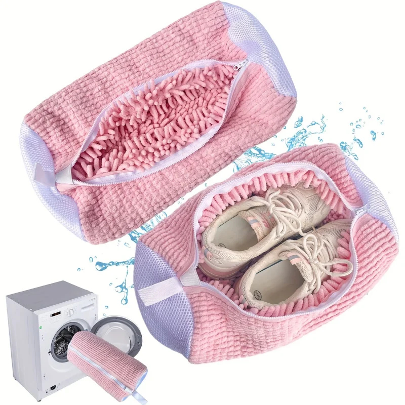 Shoe Cleaning Brush - ถุงซักรองเท้าอเนกประสงค์แบบซักเครื่องได้ 360 ° แปรงขนนุ่มสำหรับทำความสะอาด, ถุงซักผ้า