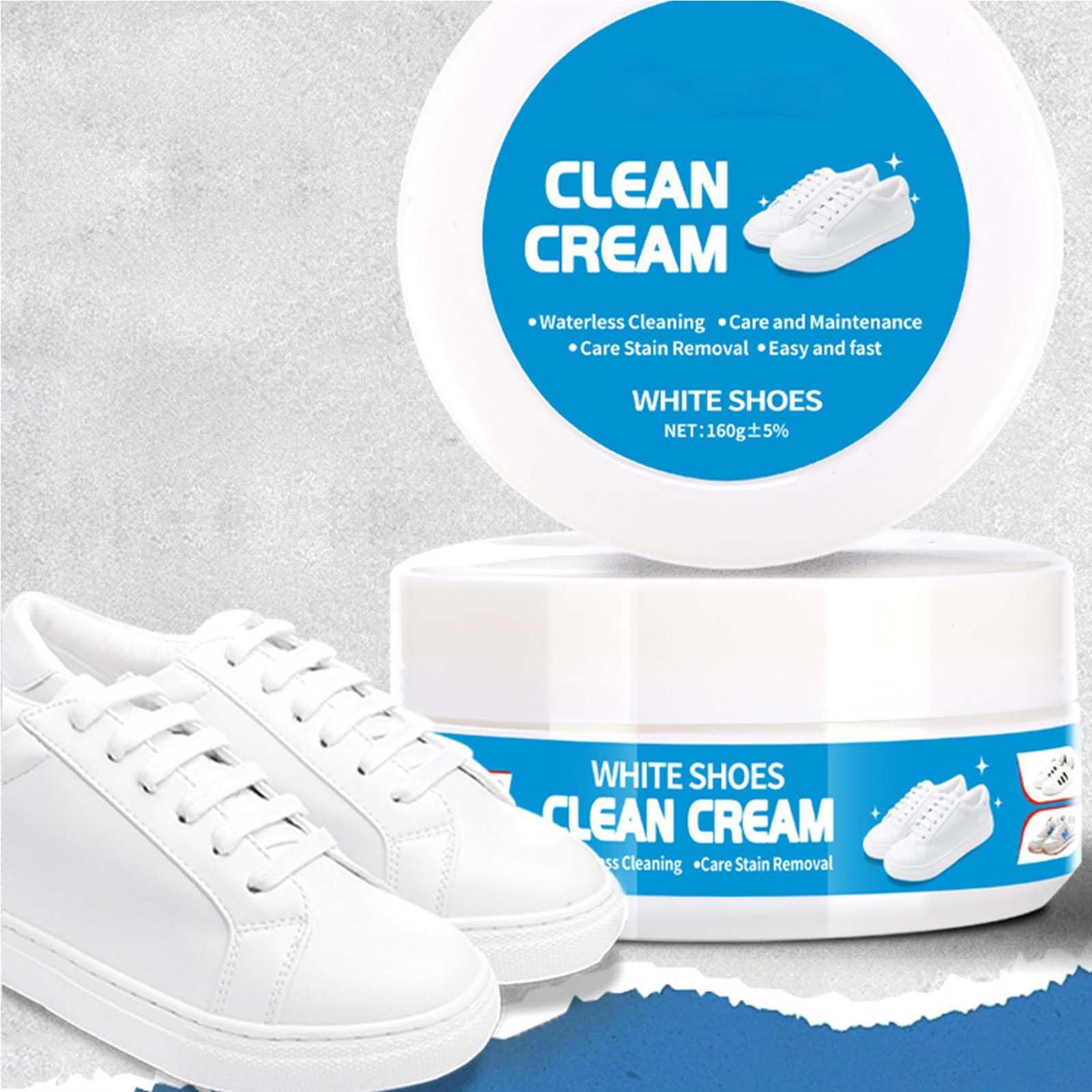 Sneaker Cleaner - ครีมทำความสะอาดรองเท้าสีขาว 160 กรัม ชนิดเนื้อครีม ใช้ได้หลากหลาย ไม่ต้องล้าง