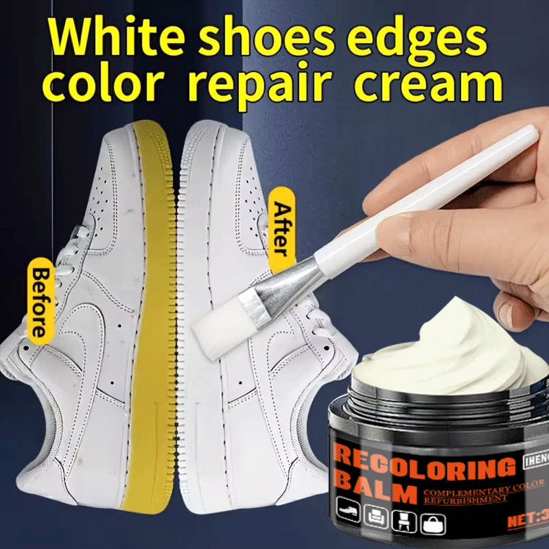 Sneaker Cleaner - น้ำยาฟื้นฟูขอบรองเท้าสีขาวใหม่ 35 กรัม - ครีมซ่อมรองเท้าระดับมืออาชีพ สำหรับรองเท้าผ้าใบ
