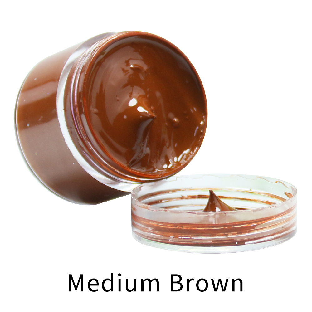 Leather Shoe Polish - หนังสีน้ำตาลปานกลางสีย้อมสีผิวมัน DIY Professional สีหัตถกรรมเครื่องหนังกระเป๋าหนังโซฟาซ่อมรองเท้าเสริมสติ๊กเกอร์ติดโทรศัพท์มือถือ