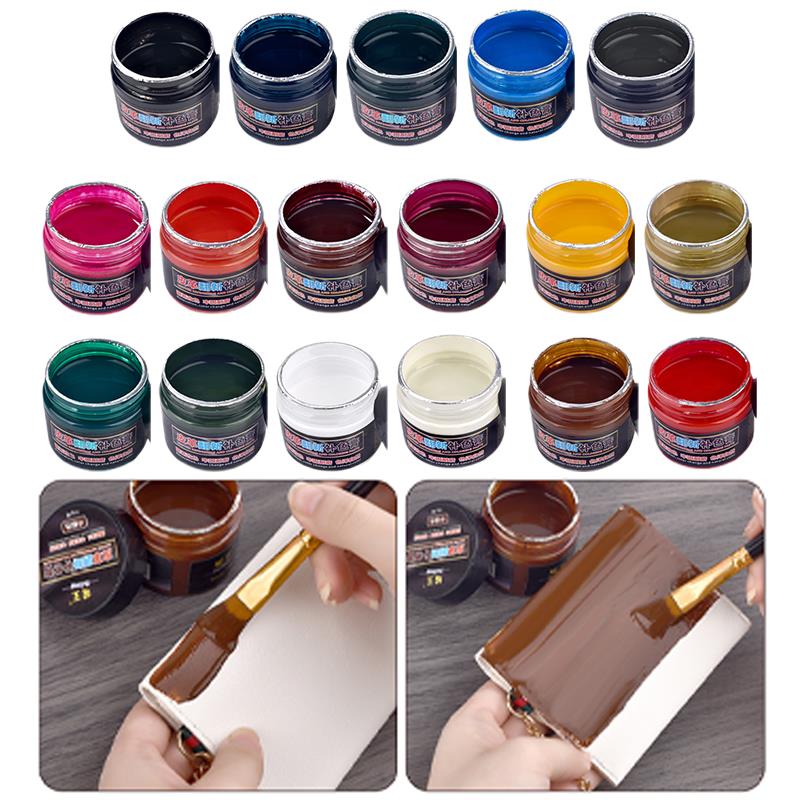 Leather Shoe Polish - ผักกระป๋องหนังสี 50g/ขวดสี DIY หนังหัตถกรรม Dye Graffiti