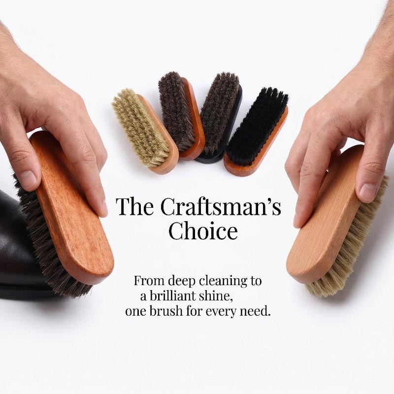 แปรงขัดรองเท้าไม้ 1 ชิ้น ขนแปร - Shoe Cleaning Brush บทวิจารณ์และราคา