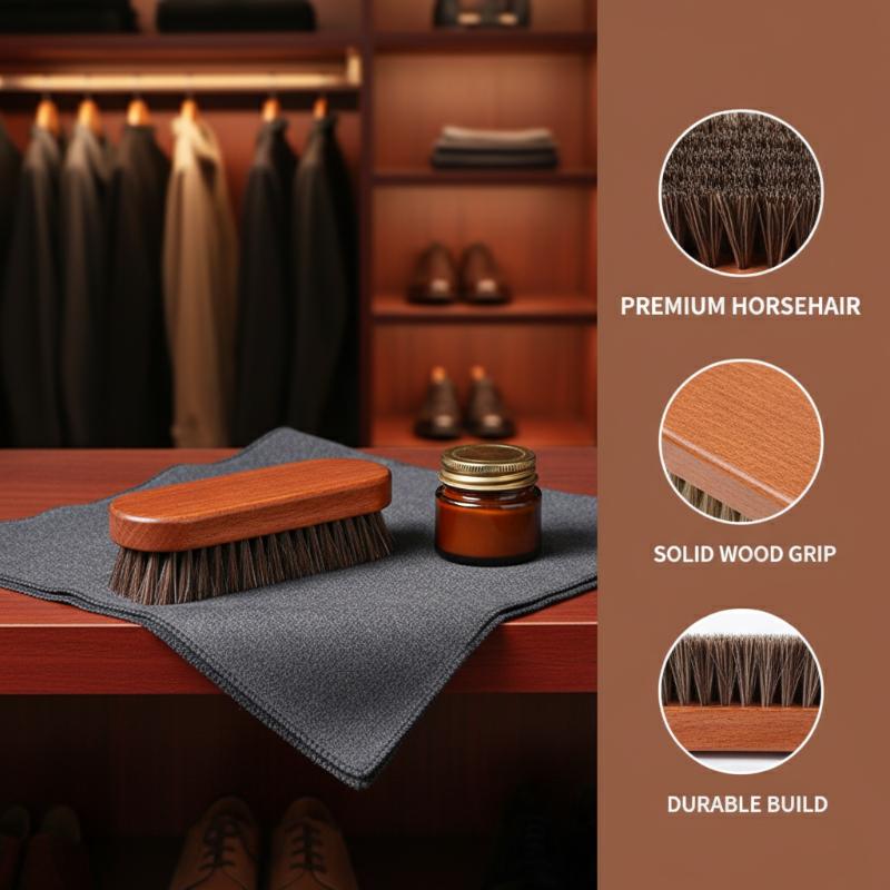 แปรงขัดรองเท้าไม้ 1 ชิ้น ขนแปร - Shoe Cleaning Brush บทวิจารณ์และราคา