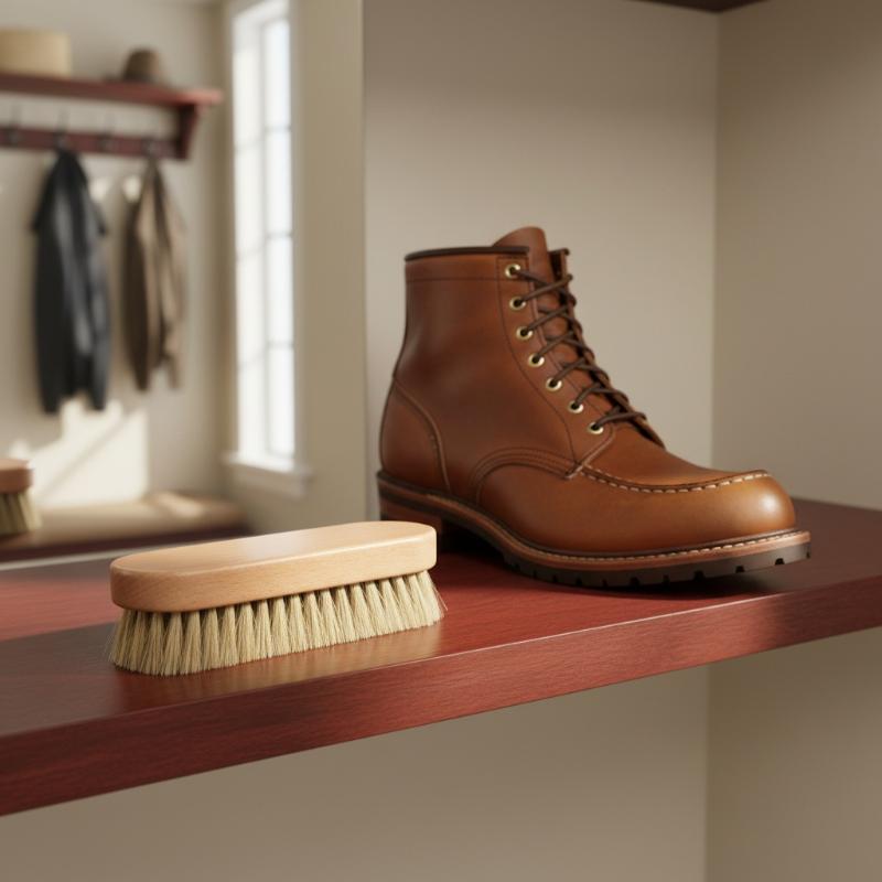 แปรงขัดรองเท้าไม้ 1 ชิ้น ขนแปร - Shoe Cleaning Brush บทวิจารณ์และราคา