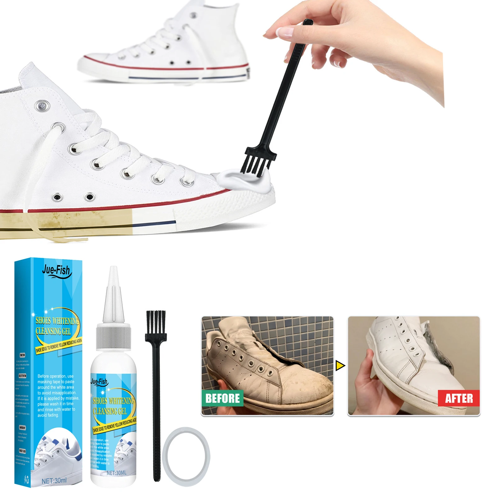 ชุดทำความสะอาดรองเท้าสีขาวน้ำย - Sneaker Cleaner บทวิจารณ์และราคา