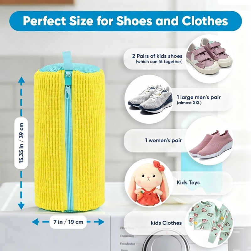 1/2/4 ชิ้น ถุงซักรองเท้าพร้อมช - Shoe Cleaning Brush บทวิจารณ์และราคา